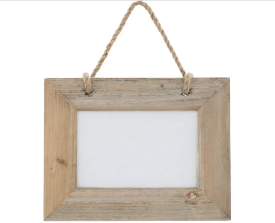 Driftwood 6 x 4 Single Photo frame with Rustic Rope