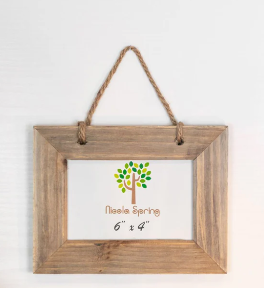 Driftwood 6 x 4 Single Photo frame with Rustic Rope